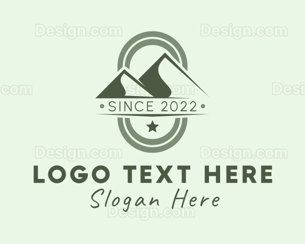 Mountain Climbing Travel Logo