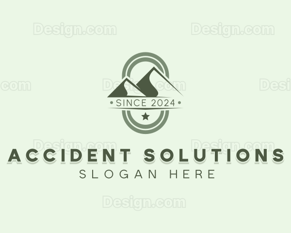 Mountain Climbing Travel Logo