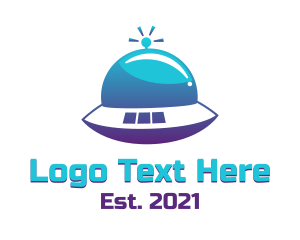 Gradient UFO Spaceship logo