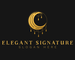 Elegant Lunar Moon logo design