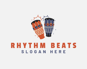 Conga African Instrument logo design