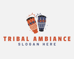 Conga African Instrument logo design