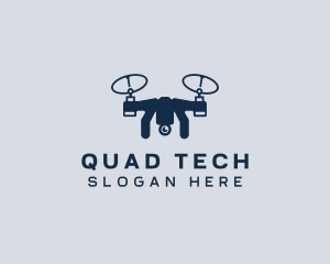 Drone Aerial Quadrotor logo design