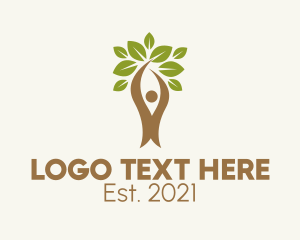 Natural Vegetarian Leaves  logo
