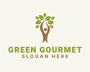 Natural Vegetarian Leaves  logo