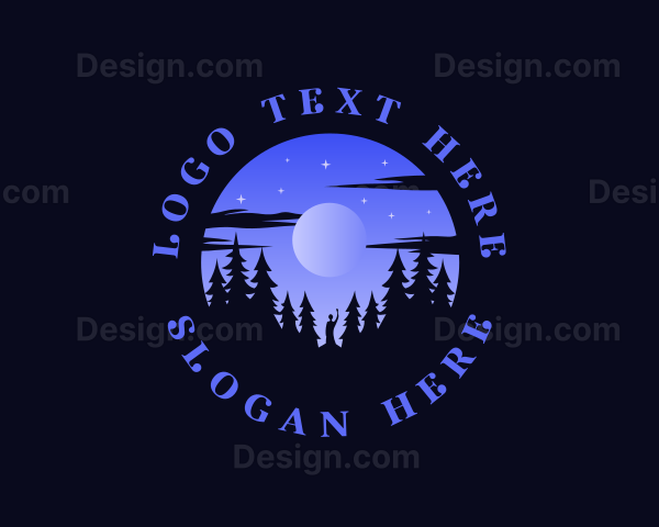 Night Moon Forest Logo