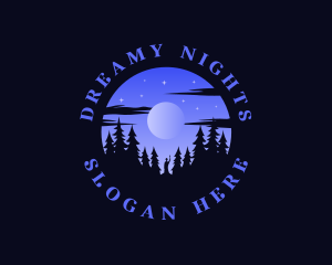 Night Moon Forest logo design