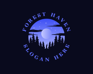 Night Moon Forest logo design