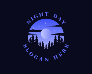 Night Moon Forest logo design