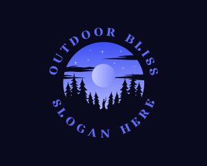 Night Moon Forest logo design