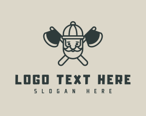 Cute Lumberjack Axe logo