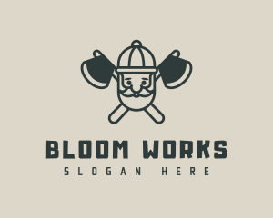 Cute Lumberjack Axe logo design