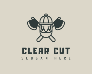 Cute Lumberjack Axe logo design