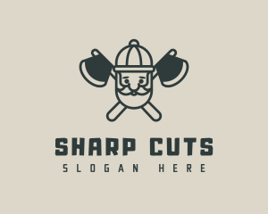 Cute Lumberjack Axe logo design