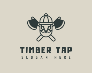 Cute Lumberjack Axe logo design