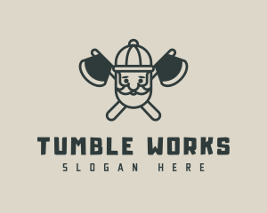 Cute Lumberjack Axe logo design