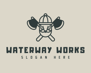 Cute Lumberjack Axe logo design