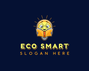 Smart Reading Bulb logo design