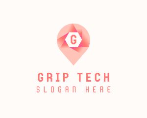 GPS Location Pin logo design