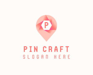 GPS Location Pin logo design