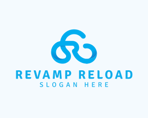 Business Cloud Letter R logo design