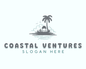 Island Beach Bungalow logo design