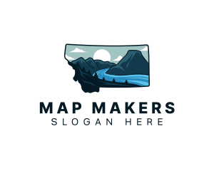 Mountain Glacier Montana logo design