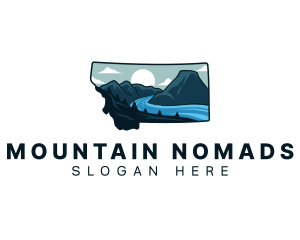 Mountain Glacier Montana logo design