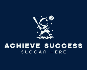 Astronaut Leadership Success logo design