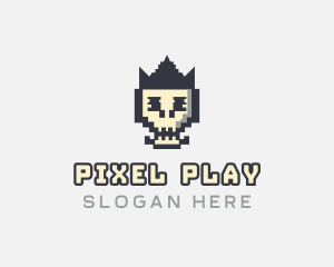 Pixel Skull Arcade logo