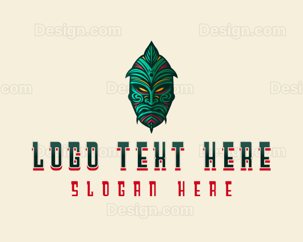 Indigenous Tribal Mask Logo