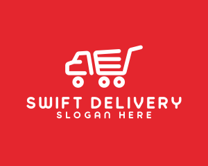 Shopping Delivery Truck logo design