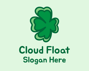 Floating Shamrock Clover  logo design