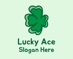 Floating Shamrock Clover  logo design