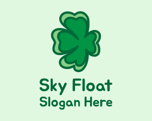 Floating Shamrock Clover  logo design