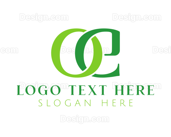Green Letter OE Monogram Logo