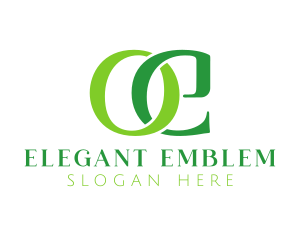 Green Letter OE Monogram logo