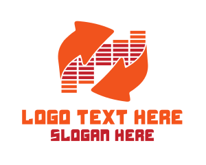 Music - Sound Music Arrow logo design