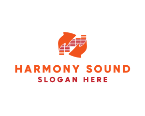 Sound Music Arrow logo design