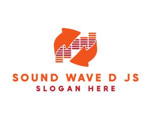 Sound Music Arrow logo design