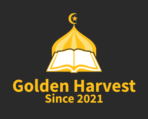 Golden Muslim Koran  logo design