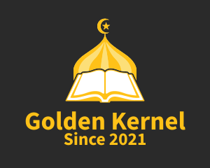 Golden Muslim Koran  logo design