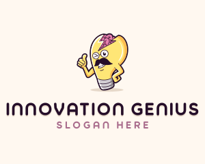 Genius Brain Lightbulb logo