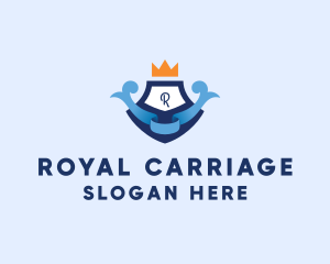 Ribbon Royal Crown logo design