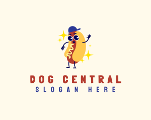 Hot Dog Food Sandwich logo design