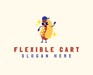 Hot Dog Food Sandwich logo design