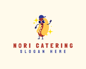 Hot Dog Food Sandwich logo design