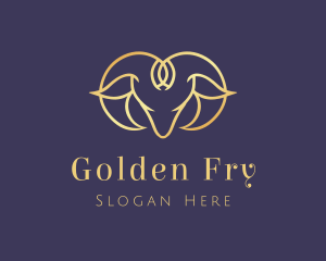 Deluxe Golden Ram logo design