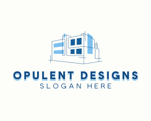 Blueprint Building Architecture Logo