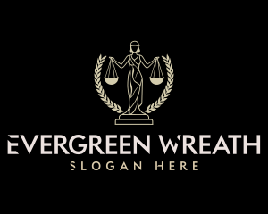 Attorney Emblem Laurel Wreath logo design